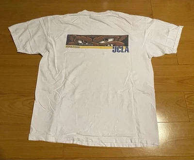 No Fear x 加州大学洛杉矶分校白色图案衬衫 XL 复古 90 年代 — 第 1/4 张图片