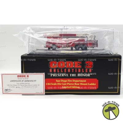 Code 3 Preserve the Honor San Diego Fire Department Pierce Rear Mount Ladder 28 - Image 1 of 4