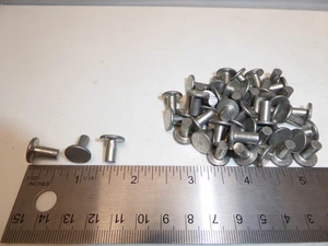 3/16 x 7/16" Flat Head Tinners solid Steel Rivets VINTAGE USA Made QTY 50 NEW - Picture 1 of 3