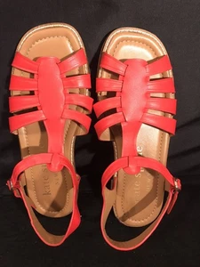 Kate Spade Wonder rote Damen-Ledersandalen Größe 8B - Bild 1 von 10
