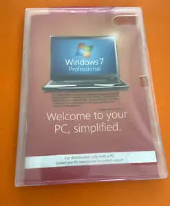 Microsoft Windows 7 Professional 64 SP1 Bit Full Version DVD W/ Product Key - Picture 1 of 1