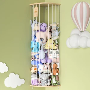 Stuffed Animal Storage Plushie Toys Large Wood Corner Hanging Pet Storage Sky - Picture 1 of 1