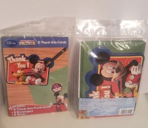 New! Disney THANK YOU postcards W/Envelopes 2 Packs Of 8. Total 16 cards - Picture 1 of 3