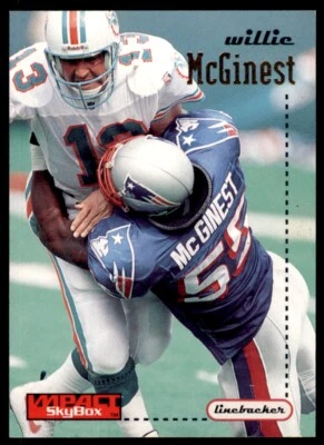 1996 SkyBox Impact Willie McGinest New England Patriots #86 2069 - Image 1 of 2