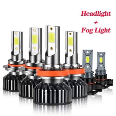 Kit combinado de 6 faros LED + faros antiniebla blanco A+ para Jeep Compass 2011-2013 Foto 1 de 4