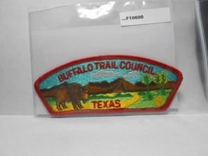 BUFFALO TRAIL COUNCIL RED BORDER MOUNTAIN SCENE  F10600 - Picture 1 of 1