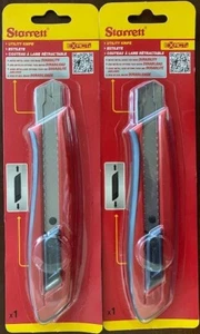 Starrett Utility Knife Exact Large Automatic Locking Break Away 2pcs KUX025-N - Picture 1 of 1
