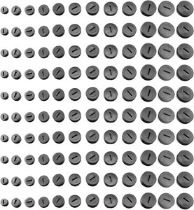 Coprispazzola in Carbonio 24PCS 12Size Nero Plastica Carbonio Portaspazzole Tappi con Slo - Foto 1 di 2