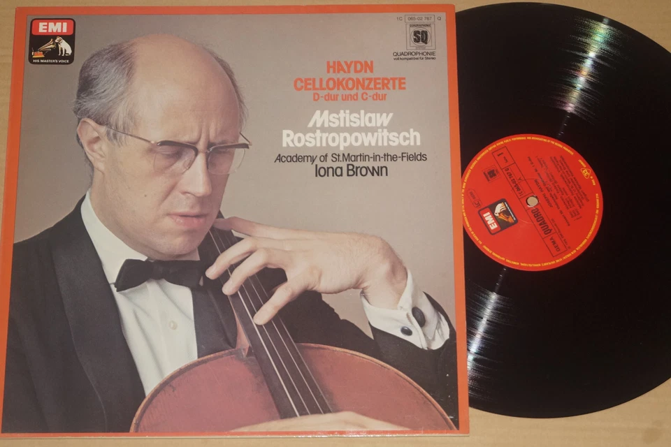 Iona Brown, Haydn, Rostropovitch - Celloconcerten C & D LP Quadraphonic nm - Bild 1 von 1