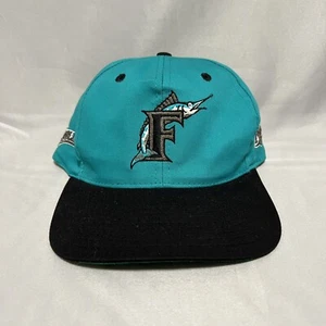 VTG 90s Florida Marlins Snapback Cap Hat Y2K Grunge MLB - Picture 1 of 6