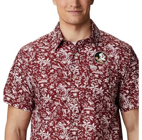 Florida State Seminoles Columbia PFG  Shirt - FSU Maroon Medium $85 RETAIL New Cover