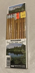 Vintage Empire Pencil Corp Woodbine No. #2 Natural Cedar Pencils pack Of 10 NEW - Picture 1 of 3