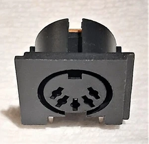 5 PIECES OF DJ-006 SINGATRON 5-PIN CIRCULAR DIN RECEPT RIGHT ANGLE PCB MOUNT - Picture 1 of 5