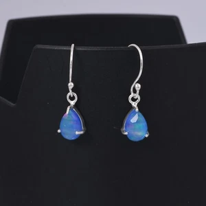 Aurora Opal Sterling Silver Earrings For Representation of Friendship Jewelry - Picture 1 of 13