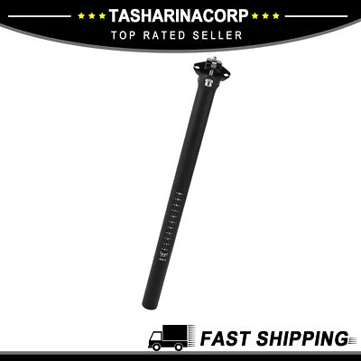 Pieza universal de 1 tijas de sillín de bicicleta negro mate 27,2x350 mm Foto 1 de 4