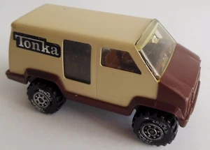 TONKA Toy Delivery Van Camper Tan Brown Metal USA 4" Vintage 1978 - Picture 1 of 7