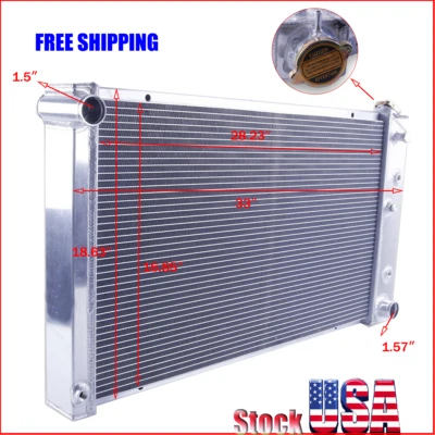 FOR 77-89 CHEVY C10/C20 SUBURBAN PICKUP K10 K20 3-ROW ALUMINUM RADIATOR CC161 - Image 1 of 4