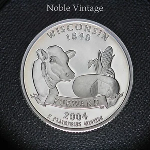 2004 S Silver Proof Wisconsin State Quarter - From Proof set - 90% Silver - Picture 1 of 2