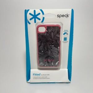 Speck Fitted Hard Case Fabric Back for iPhone 4/4S FreshBloom Pink/Black/White