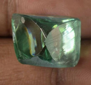 Loose CVD Diamond 26.85 Ct H-I Fancy Green VVS1 Clarity 17 x 14 mm Certified - Picture 1 of 8