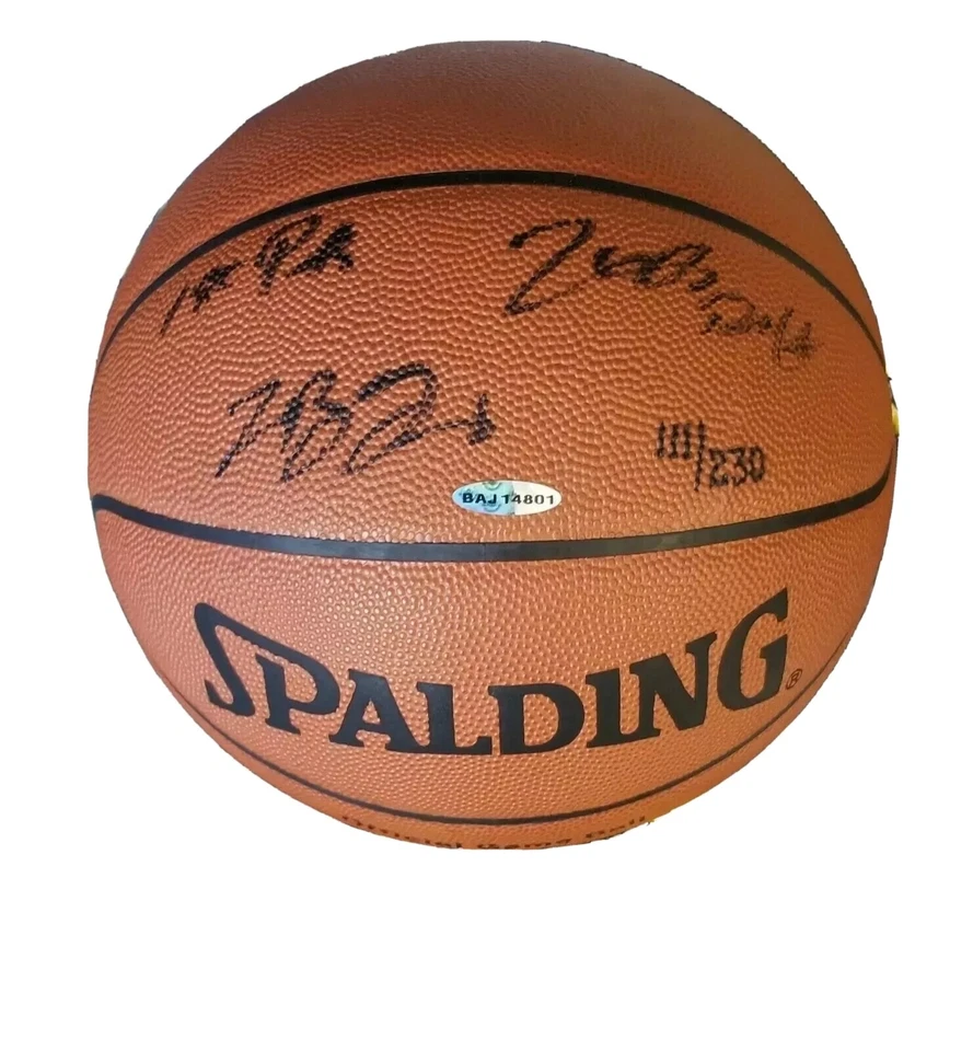 Lebron James Rookie 1st Pk 2003 Draft Basketball #d/230 U.D Signed 10/17/03 - Image 1 of 4