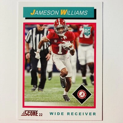 2022 Panini Score Jameson Williams RC Throwback Rookie Alabama Lions #TB9 tc1 - Image 1 of 2