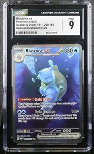 CGC 9 Blastoise EX 200/165 Pokemon 151 English Alt Art Special Illustration Rare - Picture 1 of 2