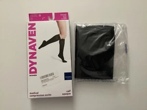 Dynaven Graduated Compression Stockings 20-30mmHg Black Knee High - Picture 1 of 8
