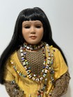 Porcelain Native American Artist Doll Limited Edition With Handmade Outfit