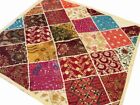 40" HOME DECORATIVE TEXTILE VINTAGE EMBROIDERY BEADED WALL HANGING TAPESTRY