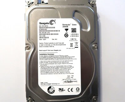 Seagate ST2000DL003 9VT166-570 CC98 WU China (5YD) 3.5" 2.0TB Sata 11/2011 - Image 1 of 3
