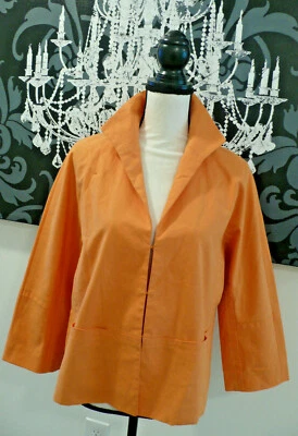 Chaqueta Blazer LAFAYETTE 148 New York Para Mujer Naranja Algodón Cierre Gancho Talla 8 Foto 1 de 4