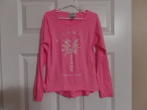 Girls, Youth Kid, Pink Atlantis Paradise Island, Shirt, Long Sleeve, Size: S, EC - Picture 1 of 7