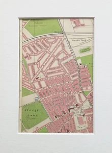 Vintage 1940s Liverpool Map - Mounted - Anfield, Clubmoor, Stanley Park (6) - Picture 1 of 1