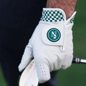 North Coast Golf Co. Guanto da golf in pelle bianco e verde M/L mano sinistra - Foto 1 di 10