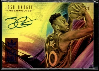 2018-19 Panini Court Kings Fresh Paint Sapphire Josh Okogie Auto 10/25 #FP-JOK - Image 1 of 2