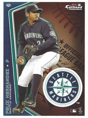FELIX HERNANDEZ FATHEAD TRADEABLES SEATTLE MARINERS LOGO VINYL DECAL 2010 #19 - Image 1 of 3