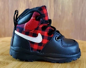 Nike Manoa SE Toddler Boot, Black/Summit White-Habanero AR1705 001 Sz 4C - Picture 1 of 5