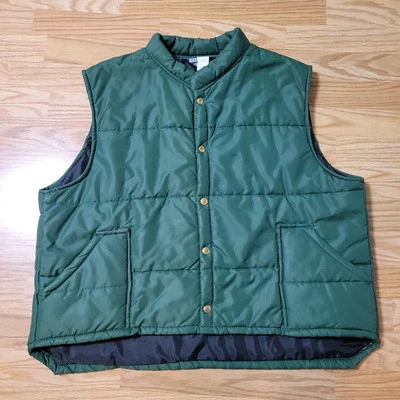 Vintage Dekalb Ab Research Vest Green Snap Up Men's Size  XX Large USA Nylon - Image 1 of 4