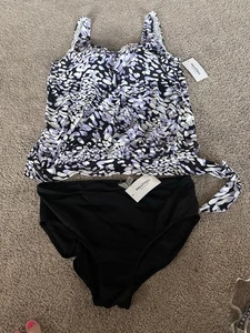 Traje de baño Tankini Fullfitall de 2 piezas para mujer talla 22 nuevo con etiquetas - Imagen 1 de 7