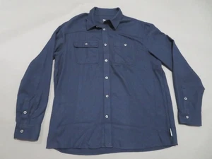 Outdoor Research Shirt Mens XL Feedback Flannel Blue Button Up Herringbone - Picture 1 of 11