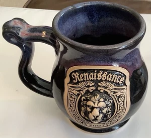 Banner Oak Pottery Renaissance Faire Mug Cup Stein 2007 3D High Relief Lion - Picture 1 of 6