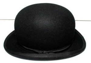 Antique Vintage Locke & Co Black Bowler Derby Hat Hard Shell 56-57 Cm - Picture 1 of 5