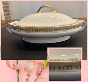 VINTAGE Tirschenreuth Granville Oval Covered Vegetable Bowl 12 1/2” - Picture 1 of 11