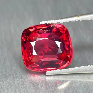 1.37Ct Cushion _ Shimmering Unheated Pinkish Red Spinel From Burma - Picture 1 of 2