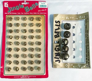 CRITERION Campanas Jingle Vintage Selladas Navidad 45 Selladas Pequeñas y 5 Grandes EE. UU. - Imagen 1 de 6