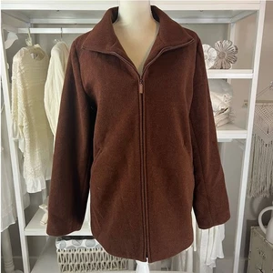 Eileen Fisher Mujer Talla Mediana Marrón Lana Abrigo Silencioso Lujo, Estado #SI806 - Imagen 1 de 14