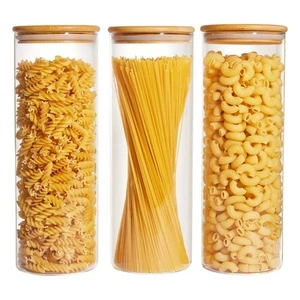 70oz Glass Food Storage Jars, 3 Pack Large Kitchen Containers with Airtight B... - Picture 1 of 7