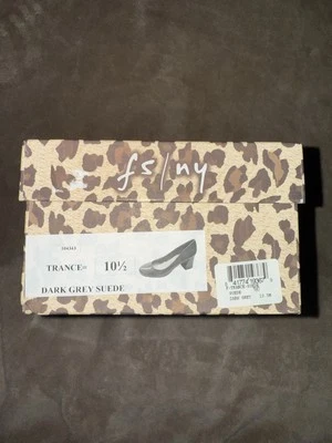 French Sole New York Trance 深灰色麂皮绒高跟鞋 10.5 码 全新带盒 女性   — 第 1/4 张图片