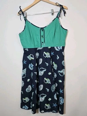 Vestido MODCLOTH Waving at the Waterfront Seashell TALLA GRANDE Foto 1 de 4